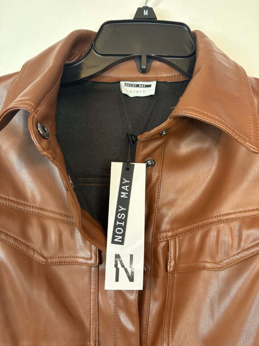 Noisy May Pushy PU Brown dress - Picture 7 of 10